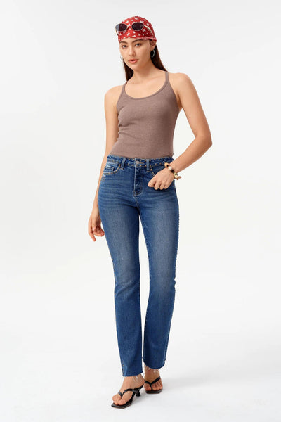 BAYEAS Rhinestone Bootcut Jeans