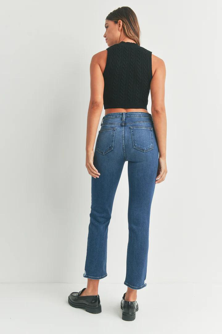 The Kristin Slim Straight Jean - Black
