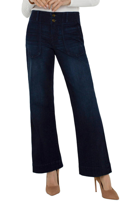 Liverpool Patch Pocket Wide Leg Trouser