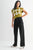 Just Black Button Front Slim Wide Leg Jeans