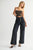 Just Black Button Front Slim Wide Leg Jeans