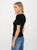 Six Fifty Ribbed Ruched Sleeve Top