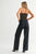 Just Black Button Front Slim Wide Leg Jeans