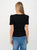 Six Fifty Ribbed Ruched Sleeve Top