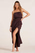 Bobi Maxi Skirt with Slit and Belt