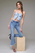 Hidden Denim Frayed Crop Flare