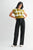 Just Black Button Front Slim Wide Leg Jeans