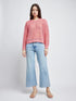 Self Contrast Fishnet Sweater