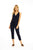 Veronica M sleeveless jumpsuit in black side view